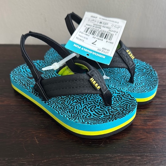 NWT Reefs Little Ahi Sandals Size 7 Toddler - Picture 1 of 6